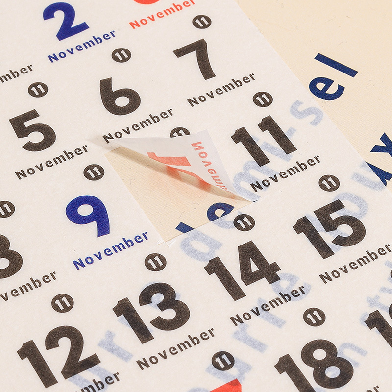 Fecha de anotación 365 días de fecha pegatinas de cuentas de mano calendario transfronterizo calendario desgarrable pegatinas de calendario de año completo
