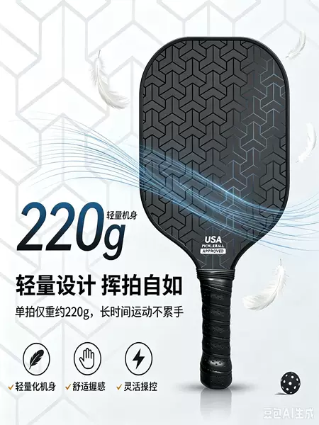 Source Factory Entry-Level Pickleball Racket Fiberglass Complete Set Pickleball Racket Dropshipping
