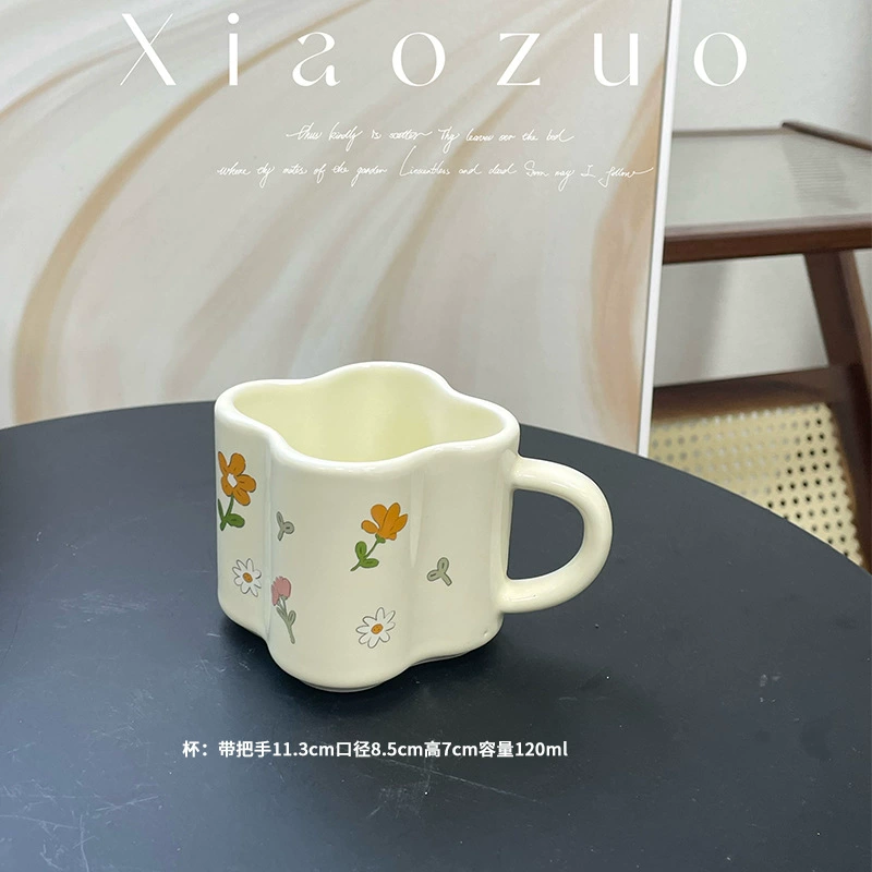 Cute ceramic dinner plate, cream high quality coffee tableware, with little bears