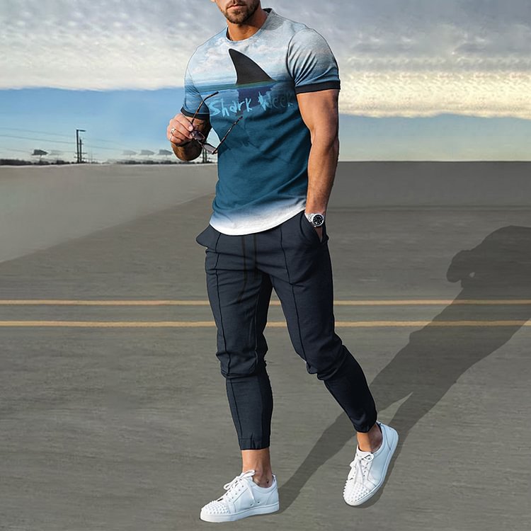 Herren Sport Set Kurzarm Mit 3d Digitaldruck Design_voghion.com
