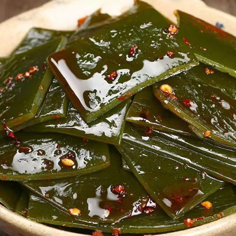 Spicy Instant Seaweed Slices with Pickled Pepper Flavor, Supermarket Snack, Popular Online Snack, Seaweed Chunks