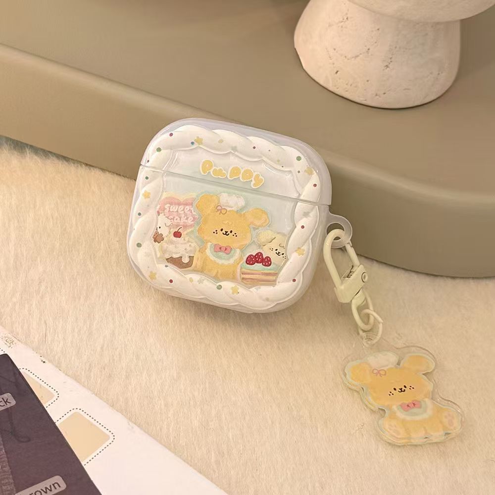 Tortilla de torta amarilla para Apple Airpods Pro2 cubierta 1 / 2 cubierta de auriculares bluetooth 3 generación esmerilado 4 bandas image 3