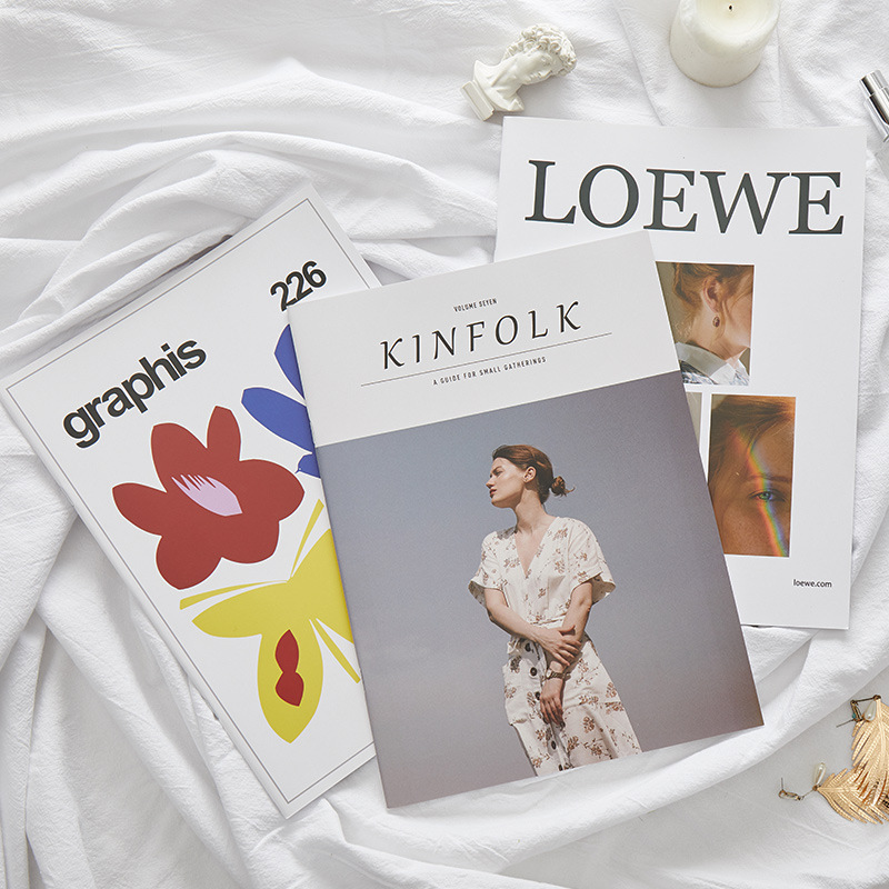 Photography props: Nordic style magazine and newspaper covers, Instagram-style, for shooting nail art accessories, A4 vintage books Photography props: Nordic style magazine and newspaper covers, Instagram-style, for shooting nail art accessories, A4 vintage books