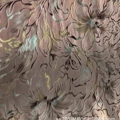 厂家直供批发3米宽幅意大利绒布窗帘烫金面料烫金无纺布烫金|ru