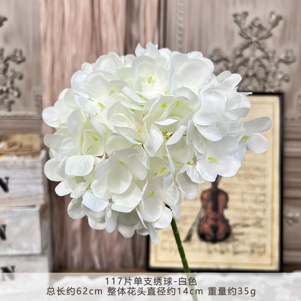 CB-117 ไฮเดรนเยียก้านเดี่ยว - สีขาว