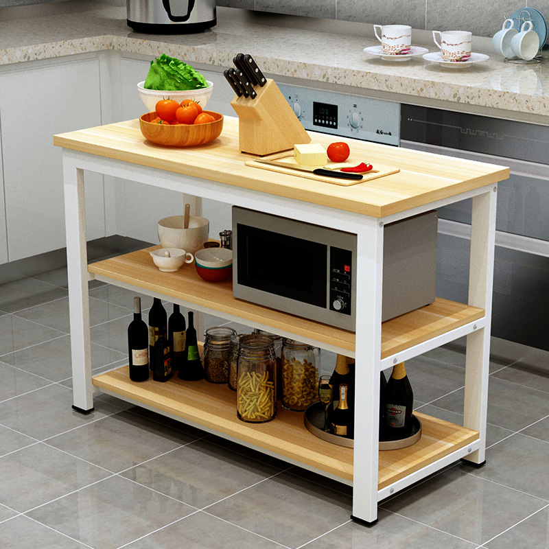 Fábrica directa de mesa de corte de cocina mesa de almacenamiento de cocina doméstica mesa de guía multifuncional mesa larga pequeña simple