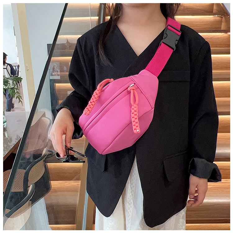Andralyn Solid Color Minimalist Korean Casual Chest Bag for Spring and Summer New Trendy Instagram Single Shoulder Crossbody Outdoor Bag_voghion.com