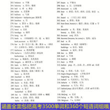 高中英语3500个单词360个短语词组高一高二高三高考复习提分笔记