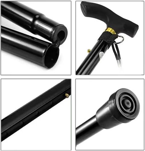 Aluminum alloy hiking sticks, telescopic and foldable 6-color hiking sticks, anti-slip walking sticks, reinforced adjustable walking sticks for the elderly
