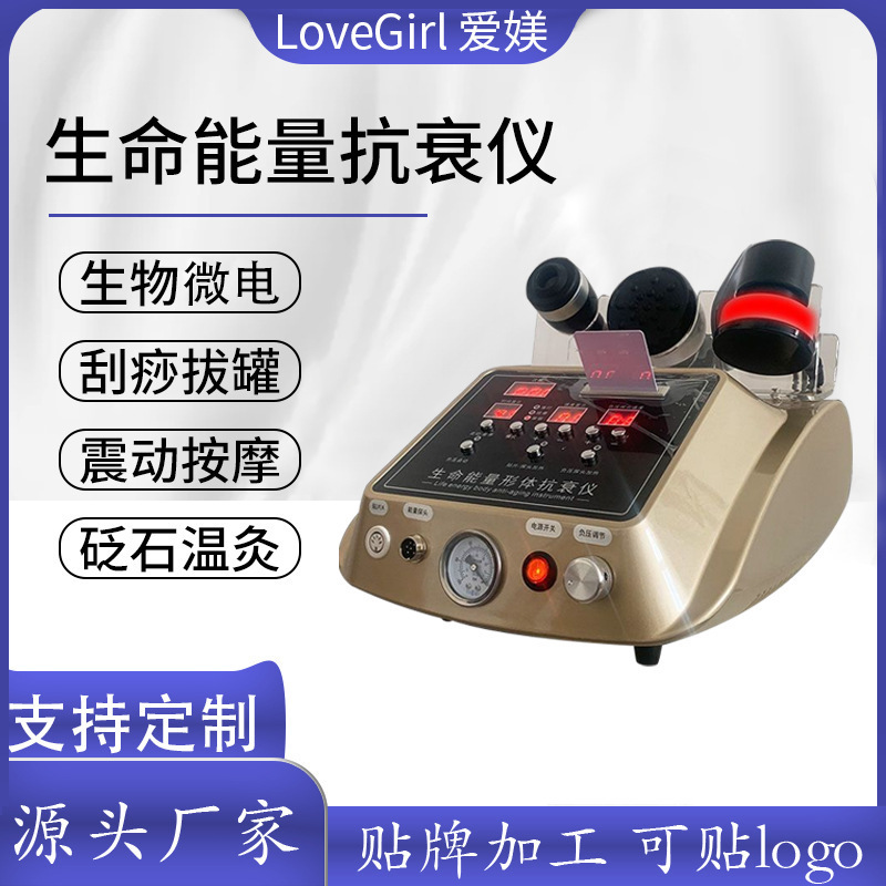 Life Energy Body Anti-aging Instrument Dredging Meridians Vibration Massager Scraping Cupping DDS Pulse Shoulder and Neck Massage