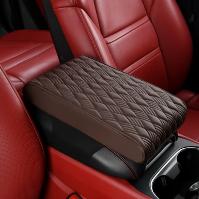 Armrest box pad – Height-Increasing Storage Armrest Box Pad - large-size-32215-brown