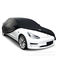 适用于特斯拉Model 3/Y/X/S弹力紧身汽车车衣天鹅绒车罩