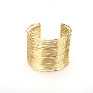 European and American jewelry fashion New exaggerated personality open wire bracelet factory direct a generation of hair