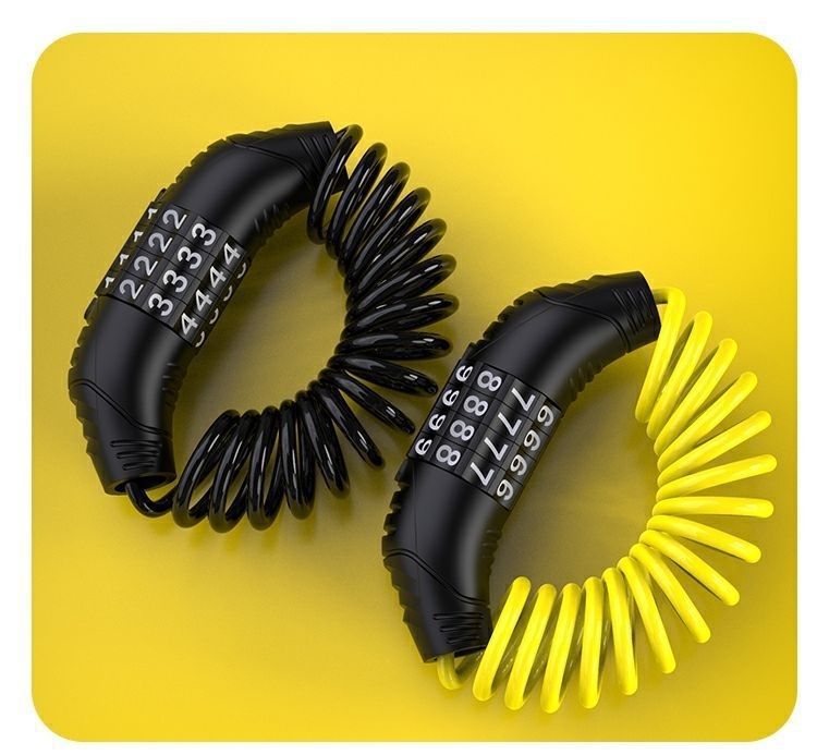 Electric car motorcycle helmet lock safety anti-theft helmet lock bicycle mini portable steel wire cable password lock