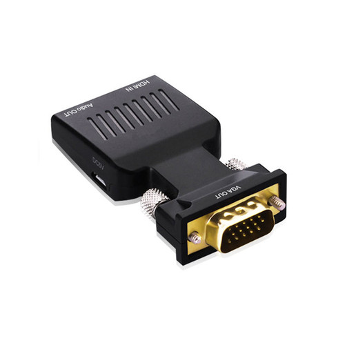HDMI to VGA audio power supply adapter high-definition cable HDMI to VGA adapter converter connector