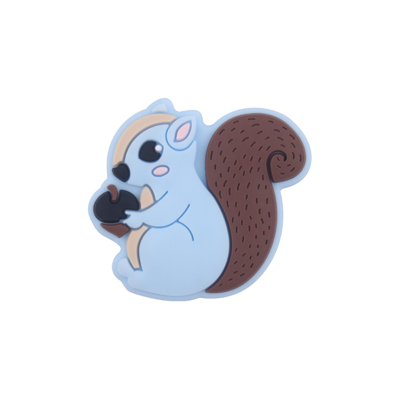 Nuevo bebé suministros de dibujos animados ardilla animal silicona teether creativo DIY chupete cadena pulsera teether Accesorios