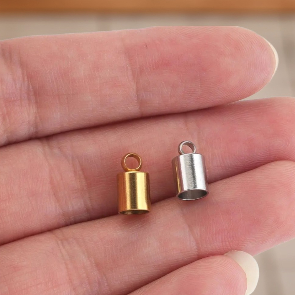 Cadena de cubo de acero inoxidable hebilla de cuerda de cuero hebilla de conexión de cuerda DIY pulsera tobillera accesorios de joyería hechos a mano en stock