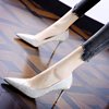 Fashionable footwear high heels, high face blush pointy toe, 2021 collection, trend of season, Korean style, internet celebrity