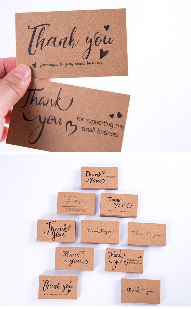 Kraft Paper 300g Thank-you Card Decorative Card display picture 2