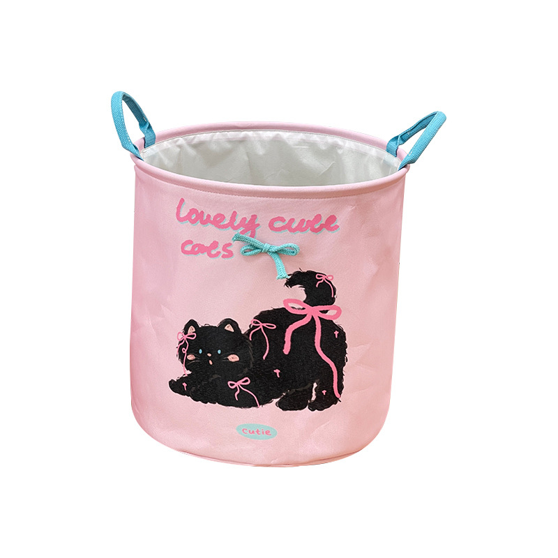 Cesta de ropa sucia plegable de gran capacidad Cesta de ropa sucia de baño de gato lindo Cesta de almacenamiento de ropa doméstica impermeable Cubo de almacenamiento