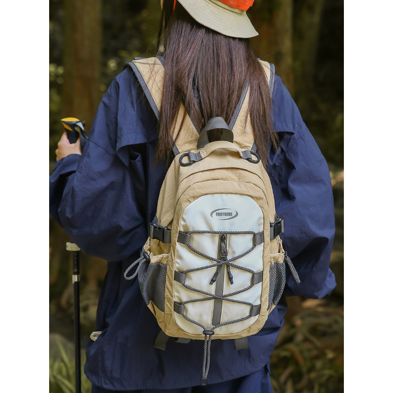 休闲双肩包女2025夏季新款大容量徒步运动登山包短途旅行背包男|undefined