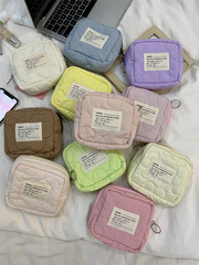 32191 Cute mini cosmetic bag, portable candy color storage bag, soft toiletry bag