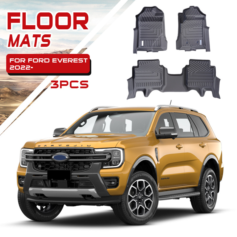 Txinrui Adecuado para alfombrillas de coche FordEverest TpeCarFloorMats alfombrillas de inyección 5D