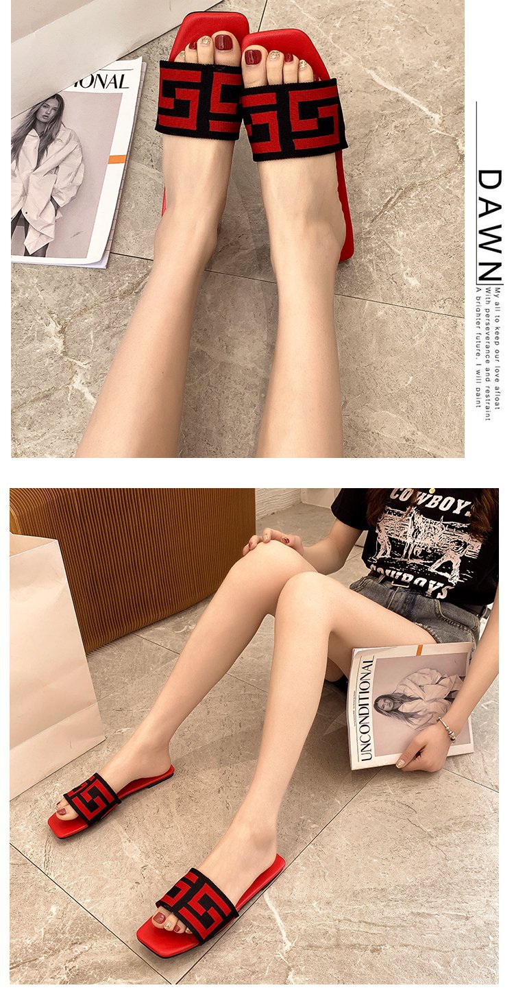 Foreign Trade Large Size 35-42 slippers women's Outerwear 2023 new summer flip flops flat bottom foreign trade wholesale beach shoes_voghion.com