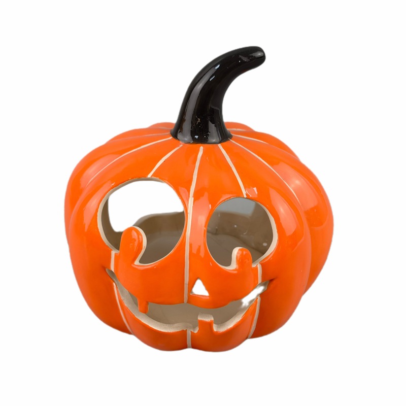 Halloween calabaza LED luz candelabro artesanía decoración creativa pequeña linterna dibujos animados fantasma Festival calabaza cabeza viento lámpara