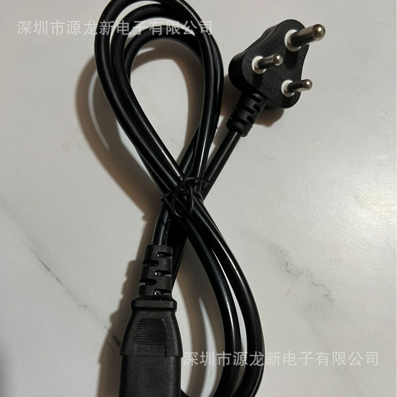 小型南アフリカ三極インド中東AC電源コード三芯コンピュータ接続ケーブル3×0.75平方線高温耐性|undefined