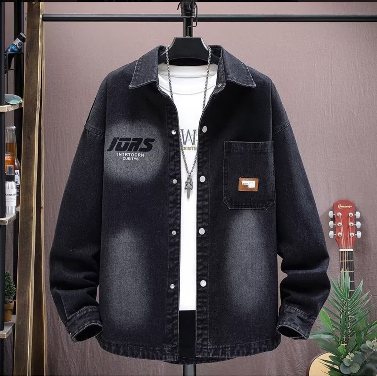 Men's clothing Spring and autumn denim jacket men's new loose new style youth high school junior high school student trendy clothes_voghion.com
