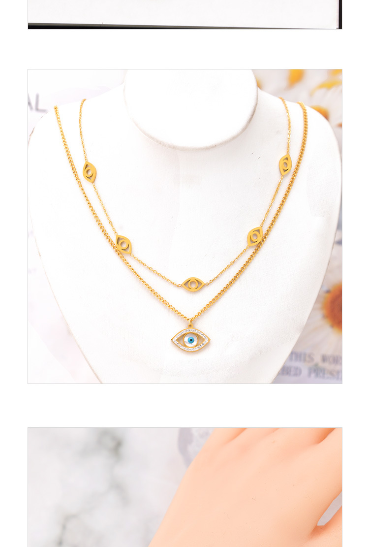 12g Weight PVD Coated Gold Plating Process 18K Real Gold Plated Plating Material Rhinestones Inlay Material 18K Real Gold Plated 304 Stainless Steel PVD Coated Rhinestones Eye Waterproof Non Tarnish Plating Bracelets Earrings Necklace