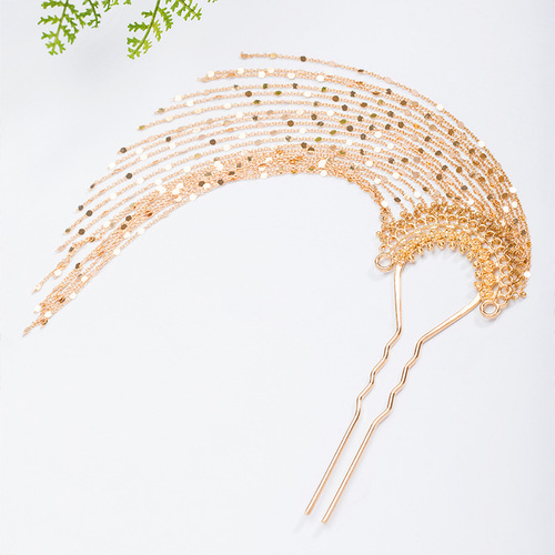 Hanfu hair accessories hairpin step rocking hairpin women's ancient style headwear Han element fairy spirit long tassel hairpin 19.9GF058
