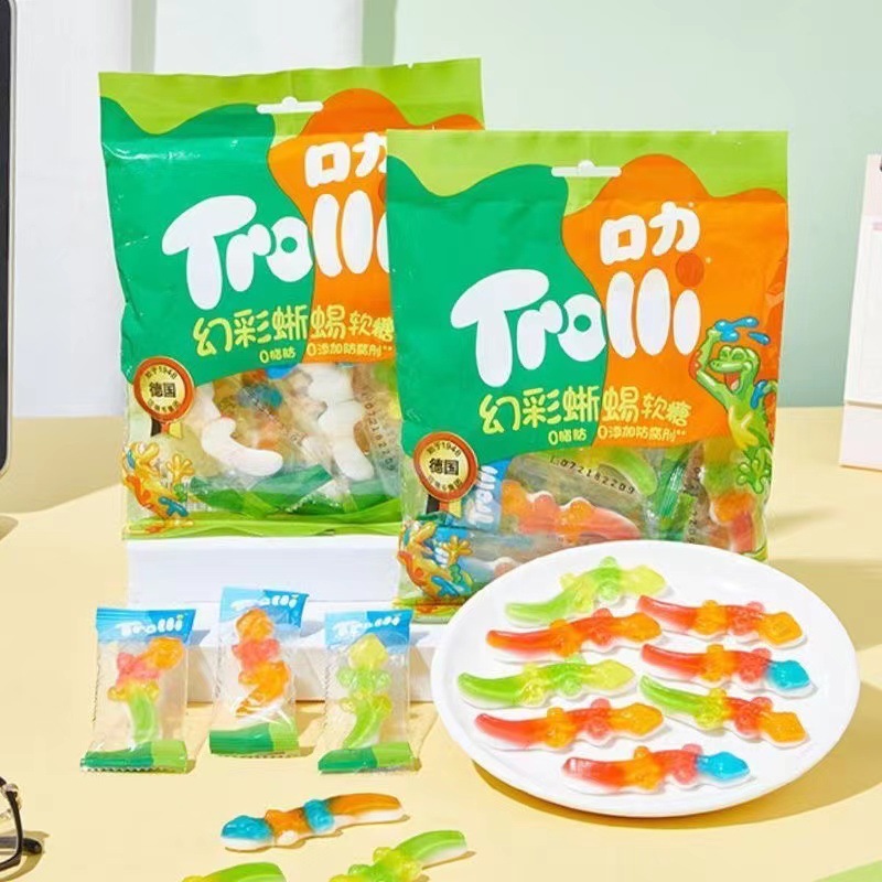 Trolli Mouth Power Christmas Candy – Fun Sock-Hanging Juice Snacks, Soft Candies for Kids, Perfect Gift for Christmas