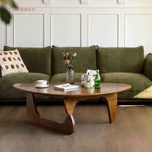 实木新款茶桌小户型三角北欧异形茶几复古简约现代日式客厅家用