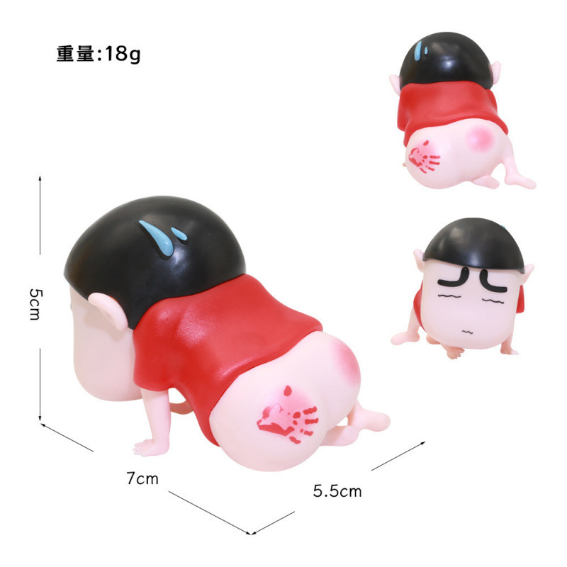 EMO お尻パッククレヨンリトルフィギュアブラインドボックスかわいいホームカーオーナメントおもちゃトレンディなおもちゃ人形|undefined