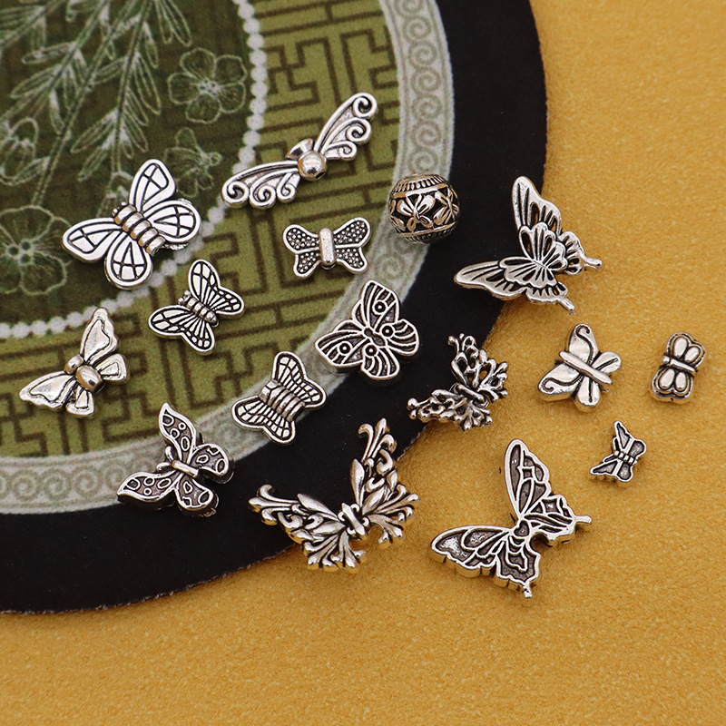 Vintage Alloy Multi-Size Butterfly Loose Beads String Beads Bracelet Necklace Spacer Beads Accessories Perforated Beads DIY Jewelry Spacer Beads Vintage Alloy Multi-Size Butterfly Loose Beads String Beads Bracelet Necklace Spacer Beads Accessories Perforated Beads DIY Jewelry Spacer Beads