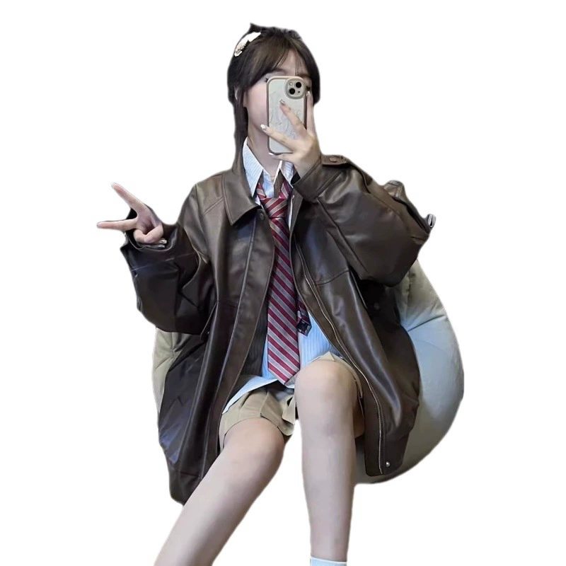Retro colored autumn fashionable jacket