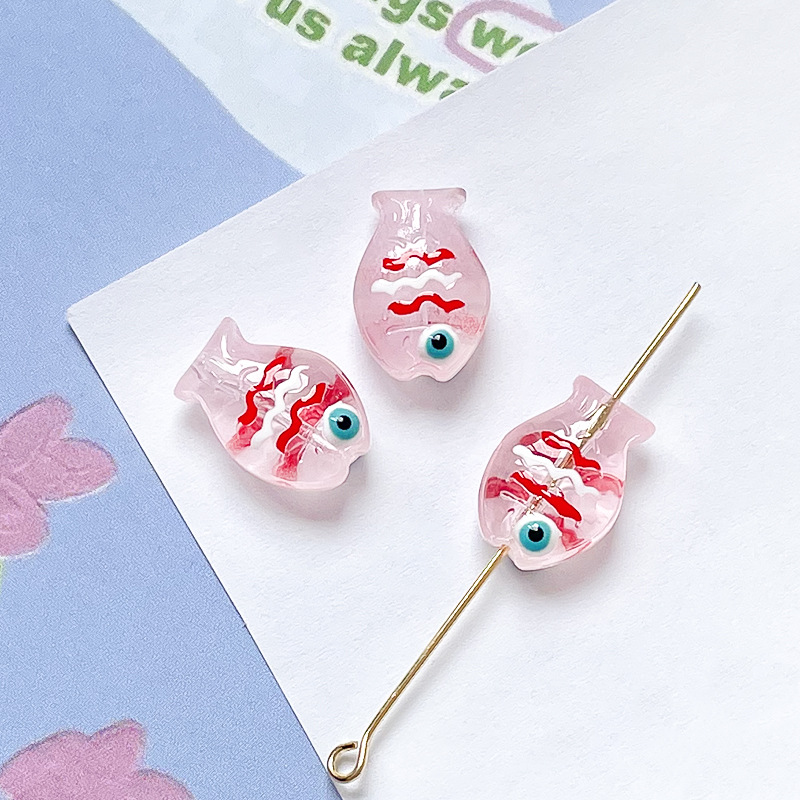 5g Weight Beads Jewelry Making Type DIY Ornament Accessories Classification 1 Piece Quantity Glass, glass Material Fish Pattern All Seasons Season Cute Style 1 Piece Glass Glass Fish DIY Ornament Accessories Beads 6