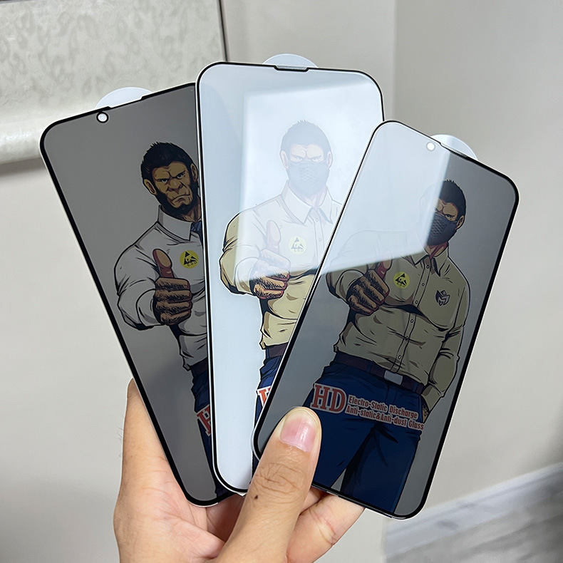 Подходит для iphone16 закаленная пленка gorilla apple 17 HD с защитой от отпечатков пальцев 15 peep-Proof 14 пленка из матового стекла