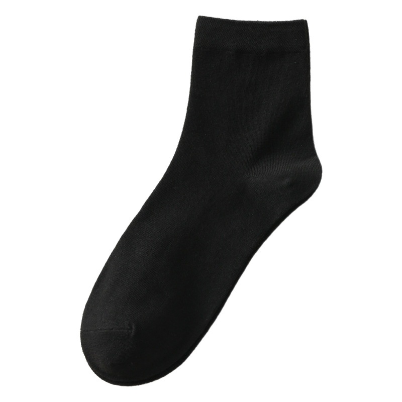 Calcetines de negocios para hombre, otoño e invierno, hasta la pantorrilla, resistentes a los olores, absorbentes del sudor, calcetines casuales de algodón puro para hombre, transpirables, totalmente de algodón, color sólido, Zhuji Hosiery.