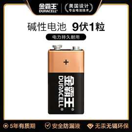 金霸王9V碱性电池1粒装9伏表万用表通用型层叠吉他优选1604s麦克