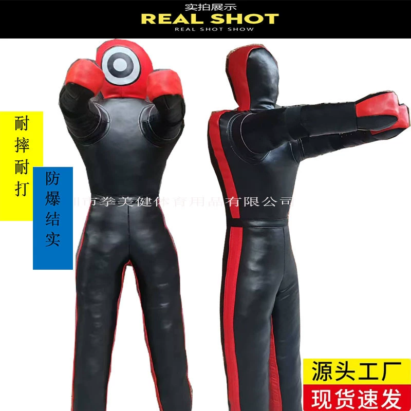 Пожарная тренировка Ноги Манекен Джиу Джитсу Борьба MMA6 Подвесная человеческая сумка с песком Муай Тай Борьба с Санда Кожа