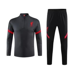 Miami Home Black Half Zip Long Sleeve Soccer Training Suit suit Light Board Adult Sportswear
