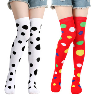 Cross-Border Polka Dot Cow Stockings Polka Dot Over-The-Knee Socks Cosplay Props Socks European and American Festival Polka Dot Stockings