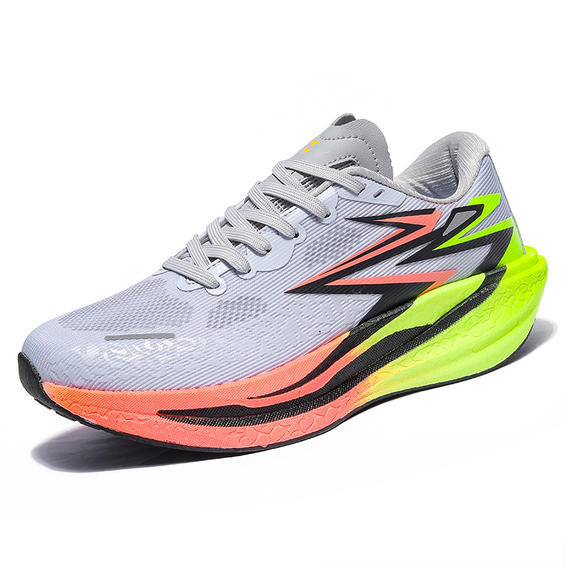 Feiran 4 Chaussures de sport légères et décontractées, style Popcorn + Plaque en carbone, absorption des chocs, pour la course à pied, hommes et femmes, étudiants_voghion.com