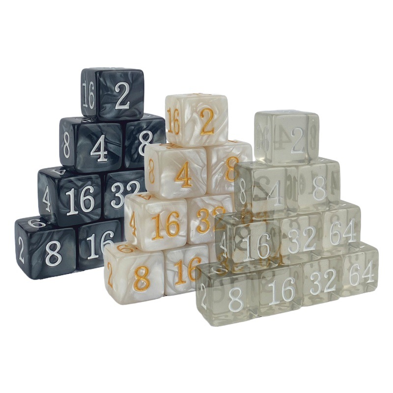 Wholesale 16mm Acrylic Right Angle Square Corner Backgammon Multiple Cross Border Color Creative Regular Game Dice