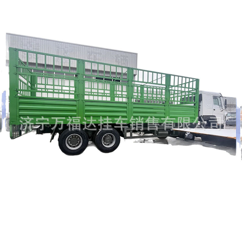 5.8m Semi-trailer box body with side rails, HOWO dump truck 9.6m High-side dump truck with side rails