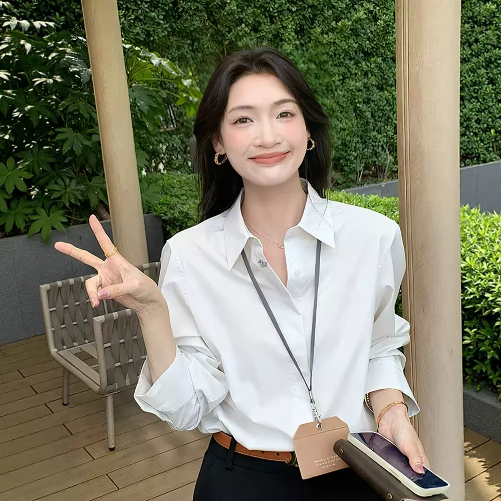 【马年新款】衬衫女日本东丽原纱四季可穿宽松直筒廓形女式衬衫