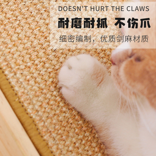 Factory direct selling sisal mat, non-shedding cat scratching board, vertical wall-mounted, claw-grinding, bite-resistant and playful all-in-one drop shipping